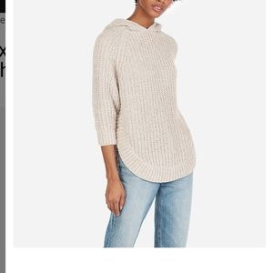 Express Chenille Extreme Circle Hem  Hoodie